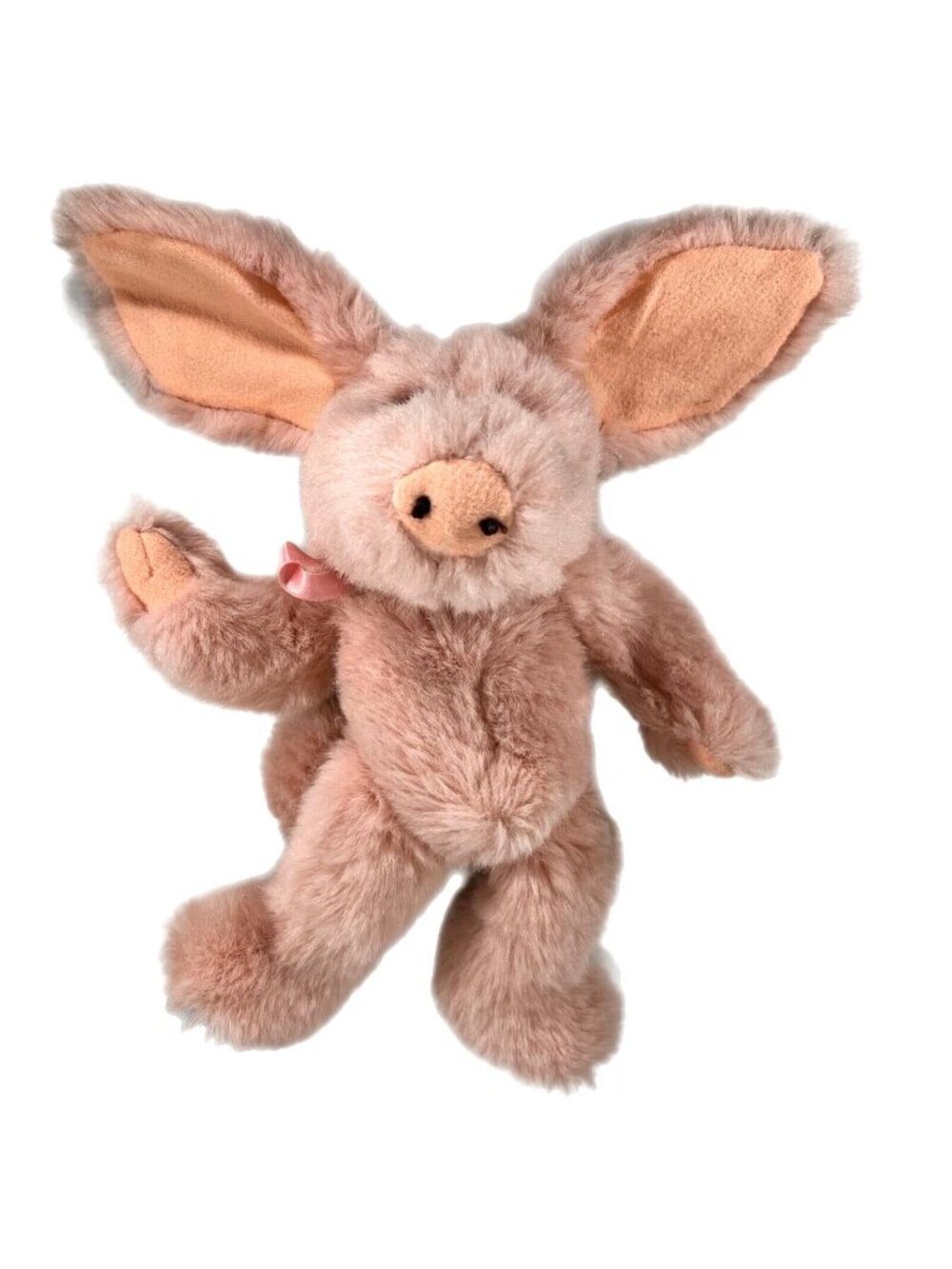 Vtg Boyds Collection Pink Pig Plush Toy 1991 Handmade Jointed Stuffed Animal